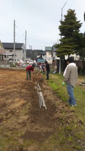 水はけの改善作業